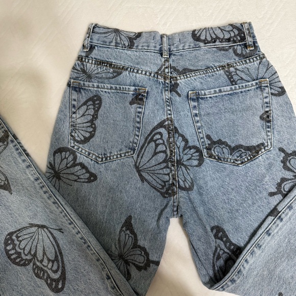 Pacsun Eco Butterfly High Waisted Straight Leg Jeans - Picture 12 of 16